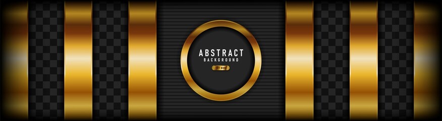 luxury abstract dark premium background with gold line design