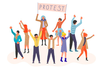 Public Street Protest concept