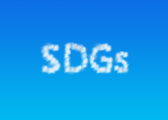 SDGs design element cloud 1 - obrazy, fototapety, plakaty