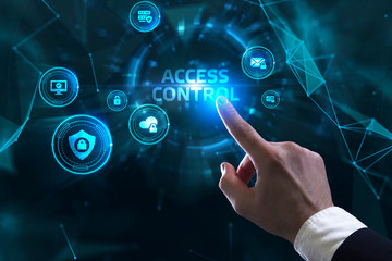 Business, technology, internet and networking concept. Young businessman working  in the office,...