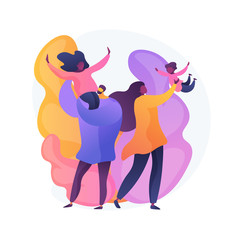 Parents and little children playing together