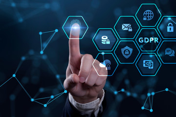 Business, Technology, Internet and network concept. GDPR General Data Protection Regulation.
