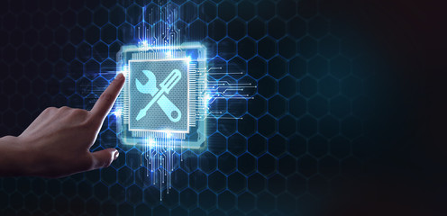 Business, Technology, Internet and network concept. Technical support customer service.