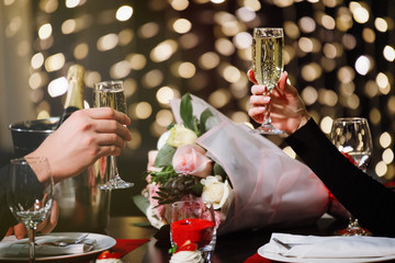 Romantic dinner for two in a chic restaurant