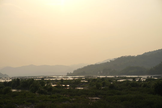Unique landscape of Phankhod Sankrai or Grand Canyon Nong Khai the beautiful landmark of Mekong River in Nong Khai