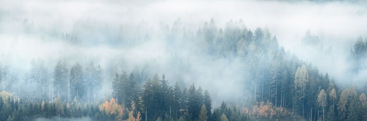 Dolomites fog valley
