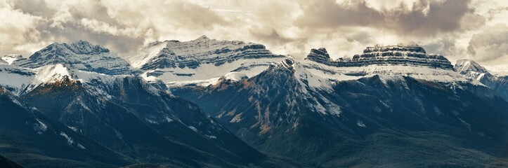 Snow Mountain closeup Banff panorama