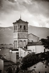 Fototapeta na wymiar Segovia historical building rooftop view
