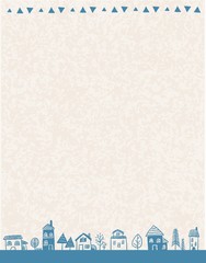 街並み おしゃれ 線画 イラスト ベクター 素材