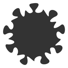 Naklejka premium MERS virus vector icon. Flat MERS virus pictogram is isolated on a white background.