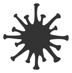 Coronavirus vector icon. Flat Coronavirus pictogram is isolated on a white background.
