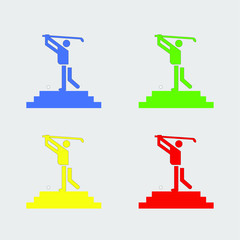 design for logo bundle logo golf - stock vector