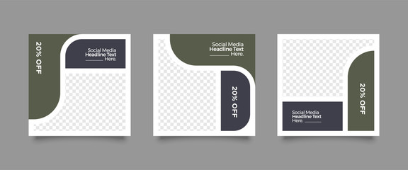 Modern promotion square web banner for social media mobile apps. Elegant sale and discount promo backgrounds for digital marketing	