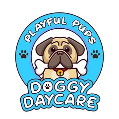 doggy daycare puppy logo cute clinic 