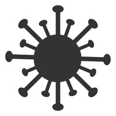 Coronavirus vector icon. Flat Coronavirus pictogram is isolated on a white background.
