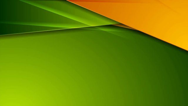 Green and orange glossy corporate abstract motion background