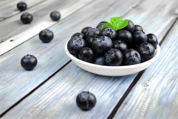 fresh blueberries in a bowl