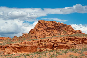 USA, Nevada, Clark County, Gold Butte National Monument. A sandstone crag north of little finland.