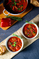 Spicy Mexican style beef with beans