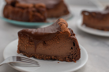 home made chocolate cheesecake