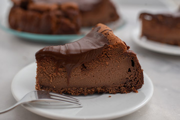 home made chocolate cheesecake