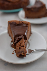 home made chocolate cheesecake