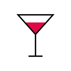 tropical cocktail cup isolated icon