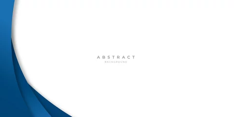 Fotobehang Modern blue abstract curve lines background for presentation design, banner, brocure, and business card © Salman