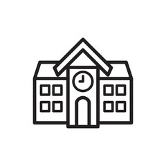 school icon collection, trendy style