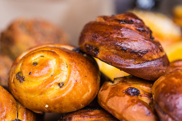 Bread Rolls with raisins and cottage cheese filling