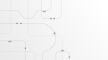 Abstract geometric Circuit connect lines and dots.Simple technology graphic background.Illustration Vector design Network technology and Connection concept.