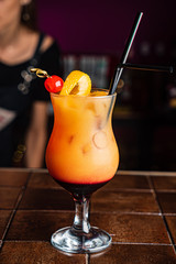 tasty cocktail in the bar