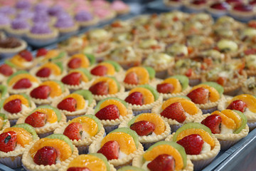 Close up Sweet delicious bakery brade and cake homemade cooking for sale gourment 