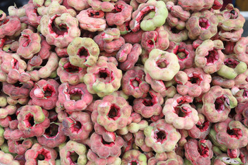 Manila tamarind , Pithecellobium dulce background texture fruit delicious sweet fruit in Asian 