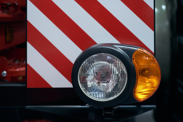 Modern combination headlamp with direction indicators.