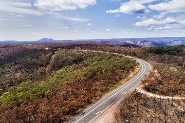 D BM Bells line Road burnt down