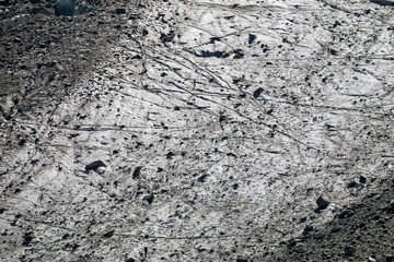 Oberfläche eines "kranken" Gletschers