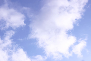 blue sky is covered by white clouds