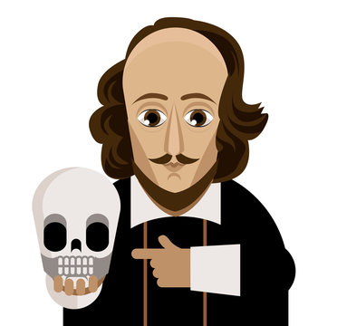 great english writer with an skull