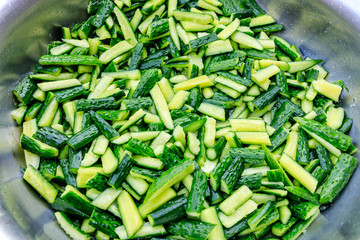 Cucumber salad on the bowl,Chinese food.