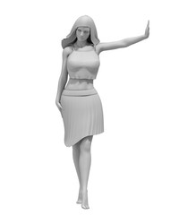 woman character, 3D rendering, illustration