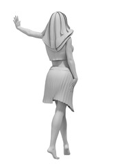 woman character, 3D rendering, illustration