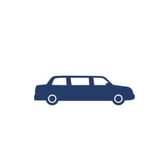 limo car icon on white