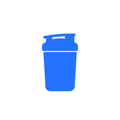 Protein shaker cup icon on white