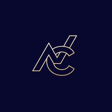 NC monogram logo, line style