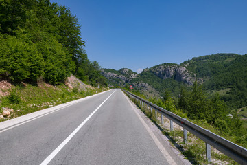 Fototapeta na wymiar Landscape with road in the north Montenegro