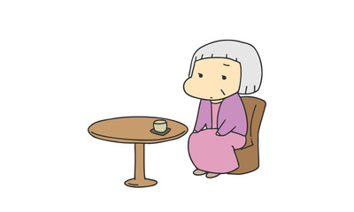 介護　老人　一人ぼっち