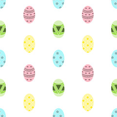 Seamless pattern with easter eggs. Vector illustration. EPS 10