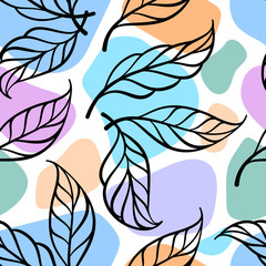 Abstract colotful floral pattern for a spring design. Romantic floral background.