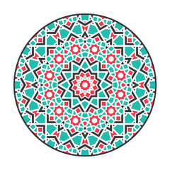 Vector Asian Geometric Mandala Frame